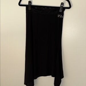 Elegant Black Asymmetrical Skirt Latin (Dance practice wear)